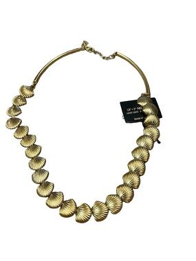 classic Gold Necklace with Seashells - 🐚Gold Shell Necklace adjustable clasp